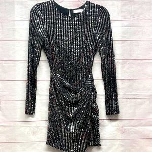 ASTR The Label, Black Sequin Mini Dress Size XS